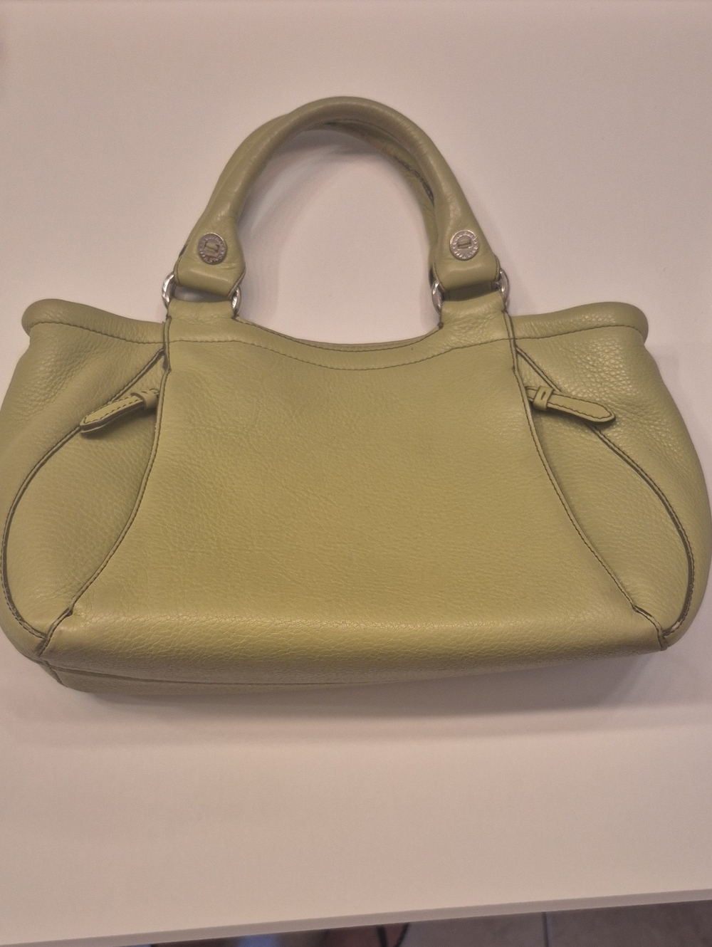 Classic Women's Soft Leather Tote in Light Green